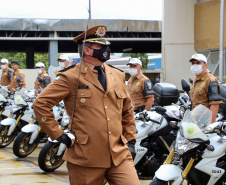 Batalhão de Polícia de Trânsito recebe novo comandante durante solenidade em Curitiba