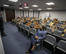 Trabalho de segurança do Porto de Paranaguá pauta aula prática do Curso Superior da PMPR
