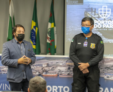 Trabalho de segurança do Porto de Paranaguá pauta aula prática do Curso Superior da PMPR