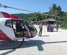 No Litoral, suporte aéreo salva 151 vidas em quase dois meses do Verão Paraná