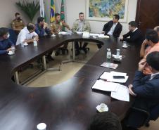 Prefeitos do Extremo Noroeste do estado vêm à Curitiba e visitam Secretaria da Segurança Pública