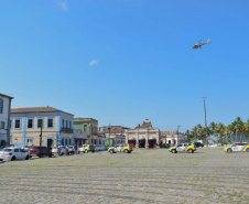 Com apoio de helicóptero e 50 viaturas, PM desencadeia megaoperação no Litoral