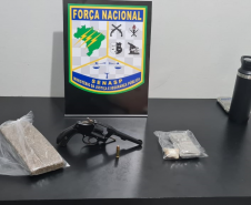 Trio envolvido em tentativa de homicídio é preso com arma e drogas durante a operação Sete Quedas da Força Nacional em Guaíra (PR)