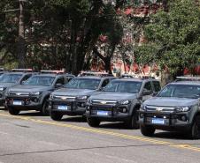 Governo do Estado e Secretaria da Segurança Pública entregam 98 novas viaturas para as polícias Militar e Civil 
