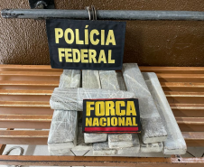 Adolescente é flagrado com 11 tabletes de maconha durante ação da Força Nacional e da Polícia Federal no Oeste do estado