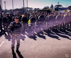 Batalhão de Guarapuava comemora aniversário com homenagens e lançamento da Operação Pronta Resposta