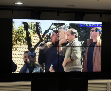 Visita de Bolsonaro ao Paraná tem acompanhamento por central de monitoramento e policiamento integrado