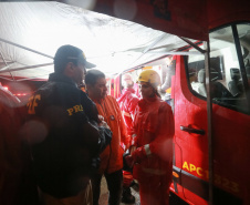 Equipes do Estado auxiliam trabalhos de atendimento às vítimas do deslizamento na BR-376