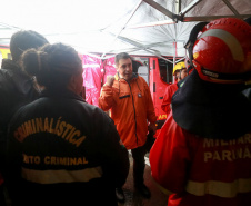 Equipes do Estado auxiliam trabalhos de atendimento às vítimas do deslizamento na BR-376