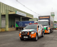 COM ESCOLTA, COMBOIO DO ESTADO COM INSUMOS DE SAÚDE ESTÁ A CAMINHO DO LITORAL