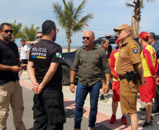 Secretário de segurança visita unidades das forças estaduais no Litoral