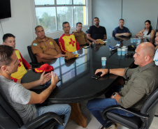 Secretário de segurança visita unidades das forças estaduais no Litoral