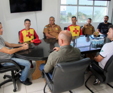 Secretário de segurança visita unidades das forças estaduais no Litoral