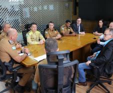 Novo secretário de Segurança Pública reúne comandantes das forças do Paraná