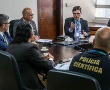 Secretário Hudson recebe Sindicato dos Peritos para reunião na Sesp