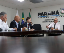 Secretário Hudson se reúne com Polícia Científica, deputado e prefeito de Loanda