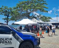 Exposição mostra o trabalho da Polícia Penal e a aproxima da comunidade de Guaratuba