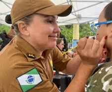 Polícia Militar promove atividade para as crianças no Litoral