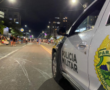 Policiais militares levam tranquilidade para os foliões em Guaratuba