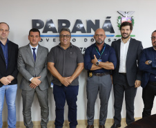 Secretário recebe Deputado Tiago Amaral e prefeitos de Mandaguaçu e Ribeirão do Pinhal 