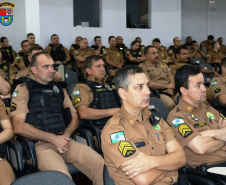 Policiais militares participam de instrução sobre procedimentos em local de crime e uso de força letal