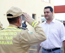 Governador inaugura sede do Corpo de Bombeiros e libera novos investimentos para Ivaiporã