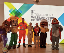 Representantes da Defesa Civil e do Corpo de Bombeiros participam de Conferência de Incêndios Florestais em Portugal