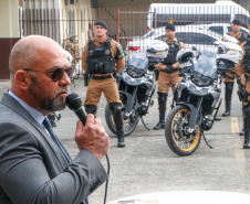 PM homenageia autoridades civis e militares nos dois anos da unidade policial de motocicletas