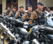 PM homenageia autoridades civis e militares nos dois anos da unidade policial de motocicletas