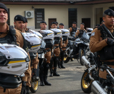 PM homenageia autoridades civis e militares nos dois anos da unidade policial de motocicletas