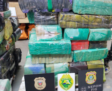 Operações policiais apreendem 1,7 mil quilos de drogas em Curitiba e Santa Helena