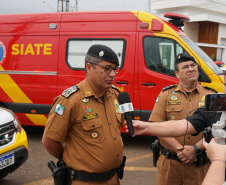 Comandante-geral da Pollícia Militar do Paraná entrega 3 viaturas em Dois Vizinhos 