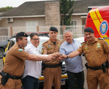 Comandante-geral da Pollícia Militar do Paraná entrega 3 viaturas em Dois Vizinhos 