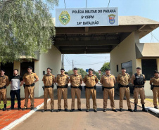 Comandante-geral da PMPR entrega viaturas em Santa Terezinha de Itaipu 