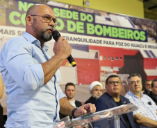 Governador inaugura nova sede do Corpo de Bombeiros de Foz do Iguaçu, a maior do Estado