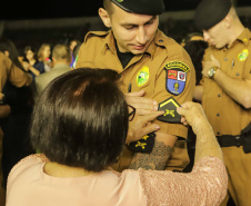 PM completa formatura história com 319 soldados que vão reforçar o Oeste e Sudoeste