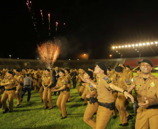 PM completa formatura história com 319 soldados que vão reforçar o Oeste e Sudoeste
