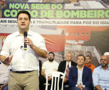Governador inaugura nova sede do Corpo de Bombeiros de Foz do Iguaçu, a maior do Estado