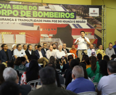Governador inaugura nova sede do Corpo de Bombeiros de Foz do Iguaçu, a maior do Estado