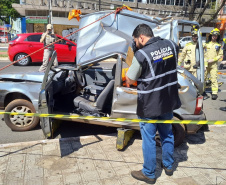 Unidade da Polícia Científica de Maringá participa de atividades em alusão ao Dia Nacional do Trânsito