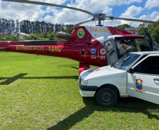 Paraná ajuda atendimentos em Santa Catarina com bombeiros e helicóptero