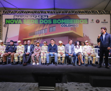 O governador Carlos Massa Ratinho Jr inaugura Nova Sede dos Bombeiros em Colombo. Com a palavra o secretário estadual das Cidades, Eduardo Pimentel
