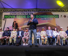 O governador Carlos Massa Ratinho Jr inaugura Nova Sede dos Bombeiros em Colombo.