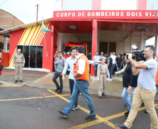 Governador acompanha atendimento à população de Dois Vizinhos e reforça apoio a municípios