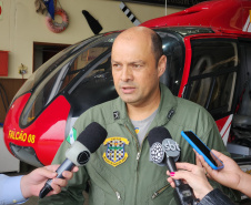 Paraná envia helicóptero para auxiliar atendimento em Santa Catarina