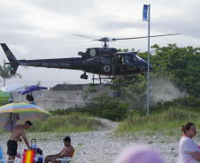 Secretário da Segurança Pública realiza voo especializado com a PCPR no Litoral