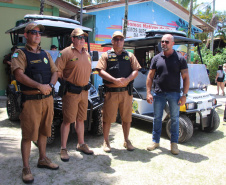 Polícia Militar recebe dois UTVs elétricos para reforço do policiamento na Ilha do Mel