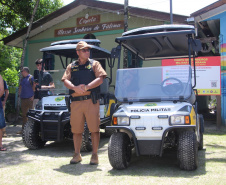 Polícia Militar recebe dois UTVs elétricos para reforço do policiamento na Ilha do Mel