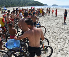 Com Desafio de Piriathlon, bombeiros fazem triathlon com "bike raiz" e corrida sem tênis