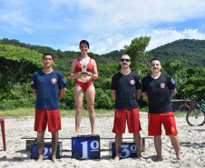 Com Desafio de Piriathlon, bombeiros fazem triathlon com "bike raiz" e corrida sem tênis